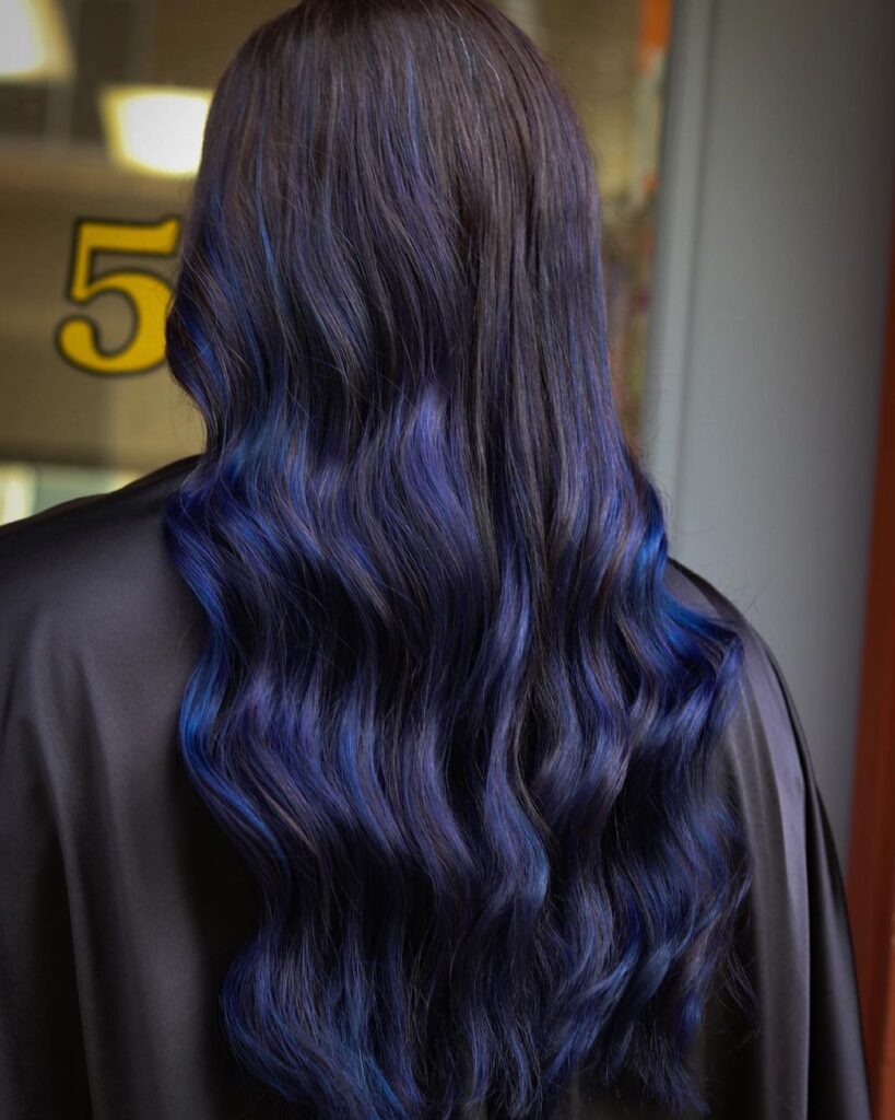 Magical Black Blue Hair Color