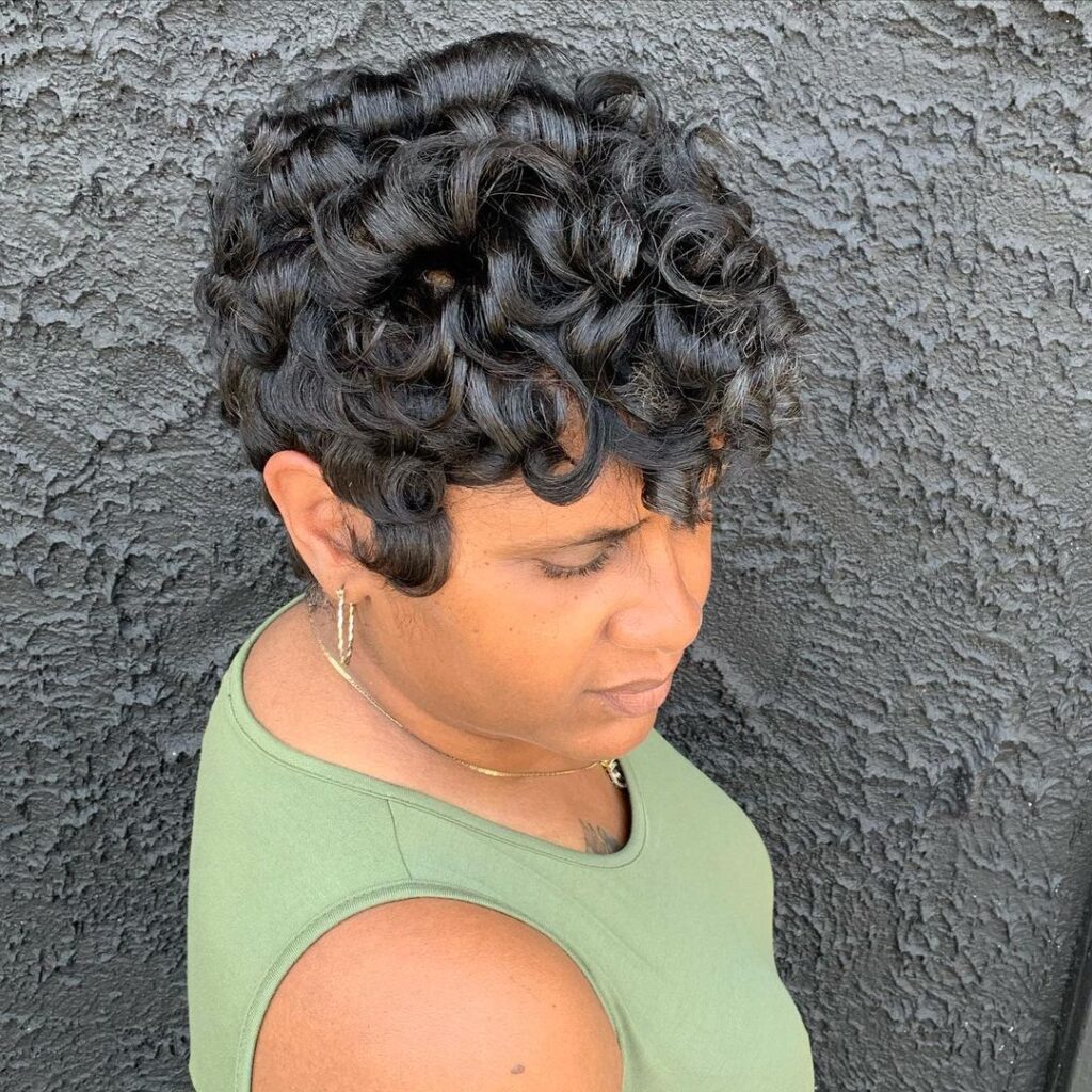 Pixie Curly Top for Black Women