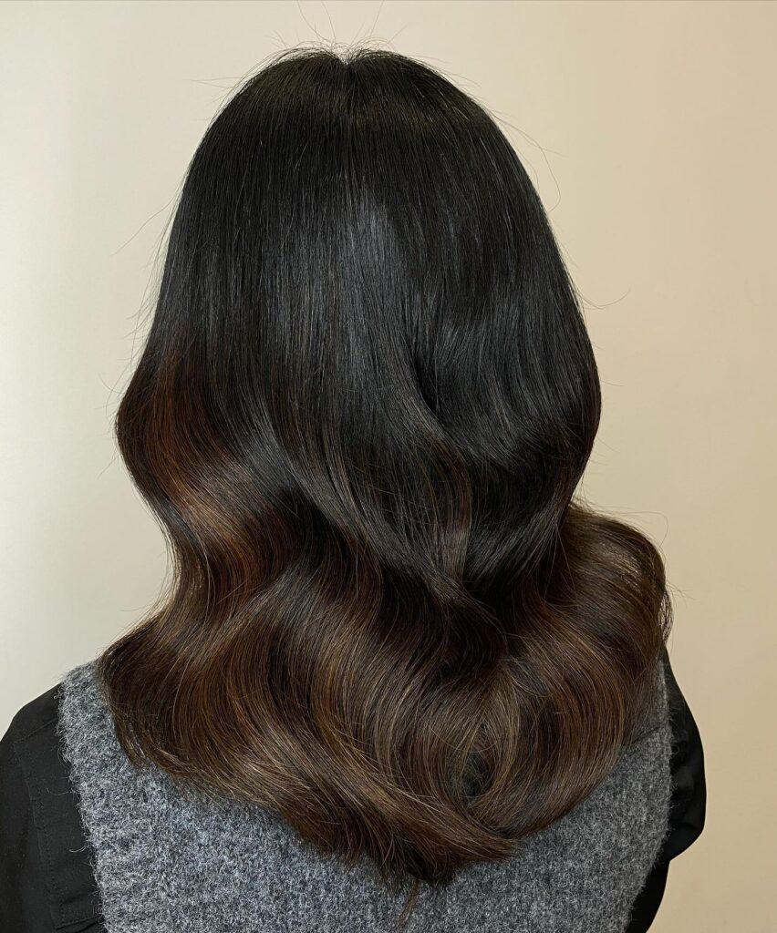  Dark Brown Roots and Light Brown Ends