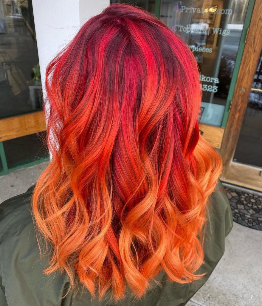 Orange and Red Hair Color